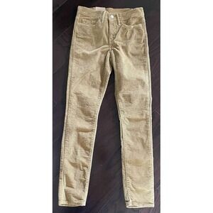 M1 Levi's 311 Shaping Skinny Corduroy Brown Jeans Mid Rise Womens Size 27/30 NWT